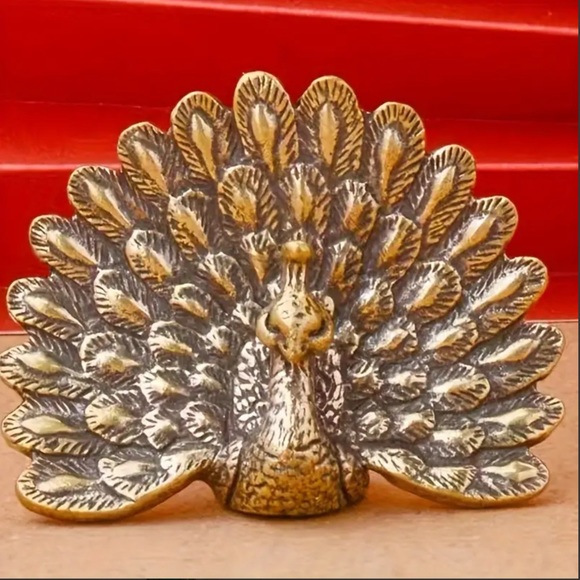Vintage Other - Collectible solid brass Peacock
